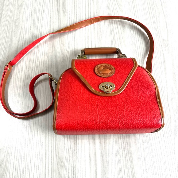 Dooney & Bourke Handbags - Dooney & Bourke Red Leather Clutch/Crossbody Bag Rare/Vintage Pre Tag